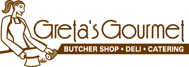 greta's gourmet butcher shop deli catering logo lincoln nebraska