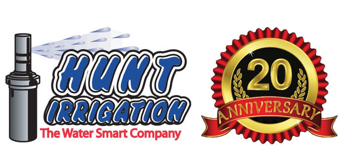 Hunt Irrigation, Inc. 20th Anniversary Logo