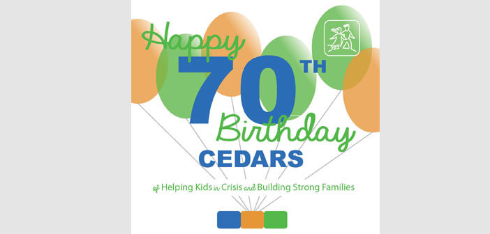 Cedars 70th Birthday Logo