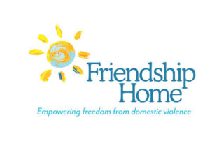 Friendship Home logo with the text: empowering freedom from domestic violence